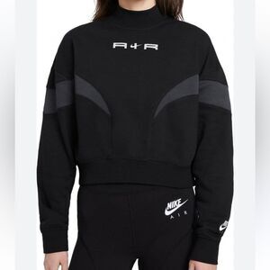 Nike Black and Gray Activewear crop top Large Like New